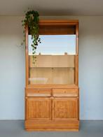 Armoire de musée ancienne en acajou, vitrine vintage, armoir, Antiquités & Art, Enlèvement ou Envoi