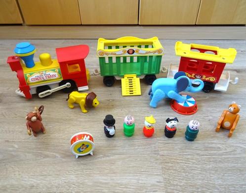 Fischer-Price vintage Circus Train, circustrein. 1973, Kinderen en Baby's, Speelgoed | Fisher-Price, Gebruikt, Duw- of Trekspeelgoed