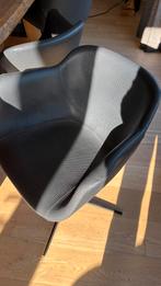 6 draai kuipstoelen gevlochten leer zwart, Ophalen, Zwart, Leer