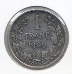 11181 * LEOPOLD II * 1 frank 1909 fr  met punt * Z.Fr/Pr., Zilver, Verzenden
