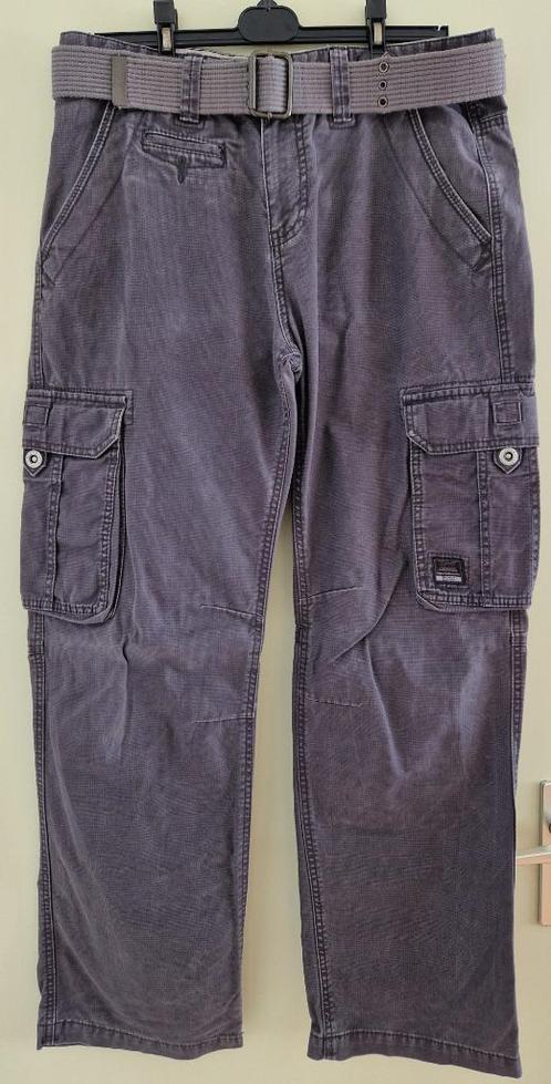 Esprit workers/baggy herenbroek mt 32/32 grijs met riem zgan, Kleding | Heren, Broeken en Pantalons, Zo goed als nieuw, Maat 48/50 (M)