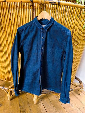 Misericordia klassiek herenhemd van dik blauw katoen medium beschikbaar voor biedingen