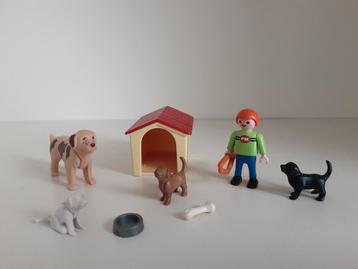 PLaymobil jongen en hondenhok  - compleet beschikbaar voor biedingen