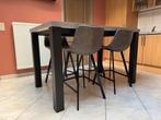 Hoge tafel met 6 hoge stoelen, Enlèvement, Comme neuf
