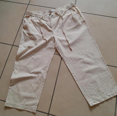 broek beige Liberty Island maat 46 LINNEN, Kleding | Dames, Broeken en Pantalons, Zo goed als nieuw, Maat 46/48 (XL) of groter