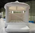 Wit springkasteel te huur in heel België, Ophalen of Verzenden, Zo goed als nieuw