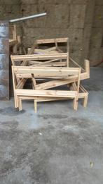 1 houten bedframe, Huis en Inrichting, Ophalen, 90 cm, Eenpersoons, Beige