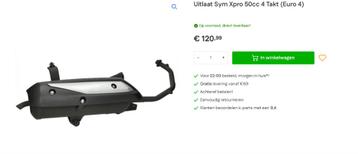 sym, SYM, uitlaat nieuw in de doos , xpro beschikbaar voor biedingen
