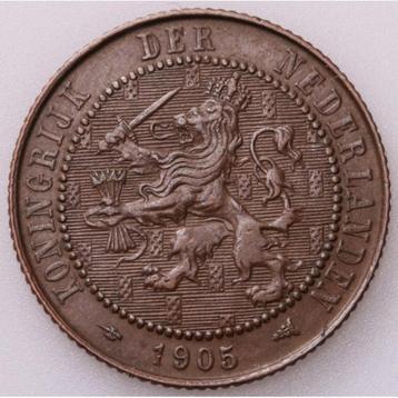 Un demi-penny en bronze 1905 — 2 1/2 cents 1905 Wilhelmina