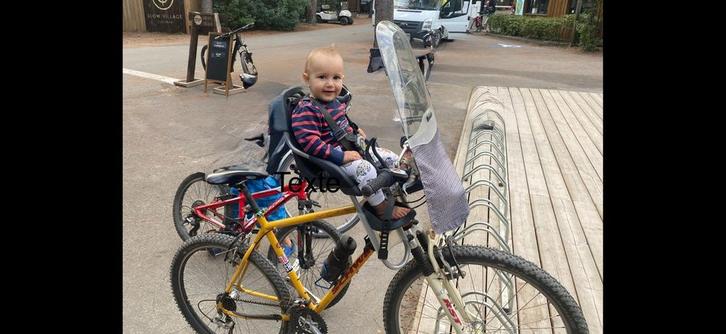 Porte bébé enfant guidon qibbel avec pare brise !, Enfants & Bébés, Poussettes & Combinaisons, Utilisé, Enlèvement