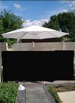 Grote parasol, hoes gewassen + 4 blokken voor voet, Tuin en Terras, Parasols, Ophalen, Gebruikt, Zweefparasol