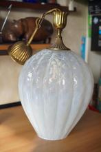 vintage empoli /murano (?) opaline glazen hanglamp, Minder dan 50 cm, Gebruikt, Emboli, Ophalen