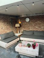 Luxe 5-persoons houten loungeset, Ophalen, Zo goed als nieuw, Hout, Loungeset