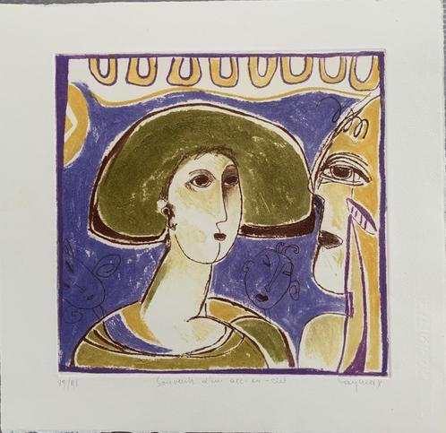 Katrien Caymax - 3 kleurenetsen, Antiek en Kunst, Kunst | Etsen en Gravures, Ophalen of Verzenden