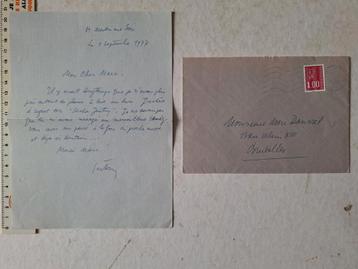 Eigenhandig geschreven brief door Gaston Bogaert uit 1977 beschikbaar voor biedingen