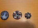 kado tip lot broches, Met strass, Overige materialen, 4 tot 7 cm, Blauw