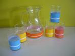 Mooie vintage sapkan +5 glazen, Ophalen of Verzenden, Gebruikt, Frisdrankglas