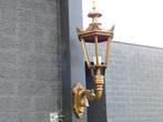 Prachtige klassieke wandlamp Karel - messing gepatineerd, Ophalen of Verzenden