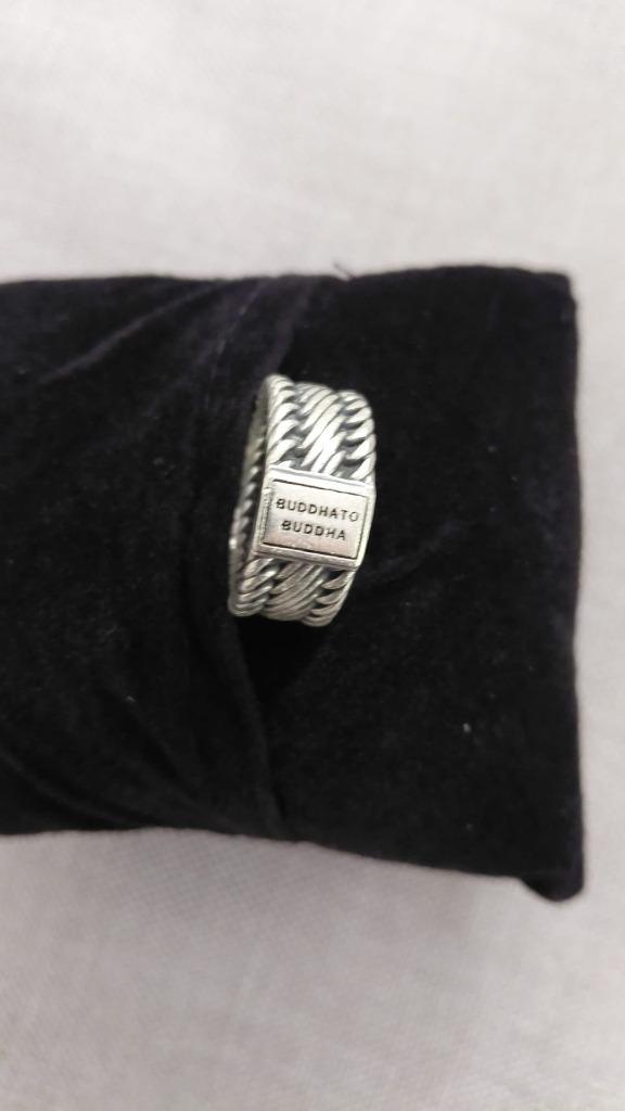 buddha to buddha RING heren maat 20, Handtassen en Accessoires, Ringen, Zo goed als nieuw, Dame of Heer, 19 tot 20, Zilver, Zilver