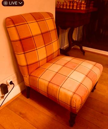  TO SEIZE Gele geruite zetel - Britse/Scandinavische stijl beschikbaar voor biedingen