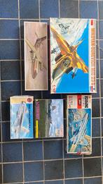 Lot vintage retro modelbouw vliegtuigen schaalmodel, Hasegawa, Ophalen of Verzenden