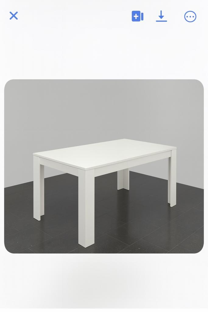 Table a manger blanc laqué, Huis en Inrichting, Tafels | Eettafels, Zo goed als nieuw, Vijf personen of meer, Rechthoekig, Ophalen