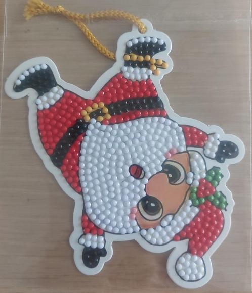 Kartonnen decoratie en strass voor de boom (8), Diversen, Kerst, Nieuw, Ophalen of Verzenden