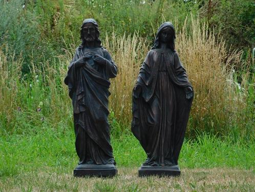 Jésus et Marie - polystone - ensemble de 2 statues, Antiquités & Art, Antiquités | Objets religieux, Enlèvement ou Envoi