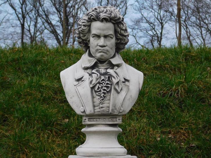 klassiek beeld van beethoven , tuinbeeld, Tuin en Terras, Tuinbeelden, Nieuw, Steen, Ophalen of Verzenden