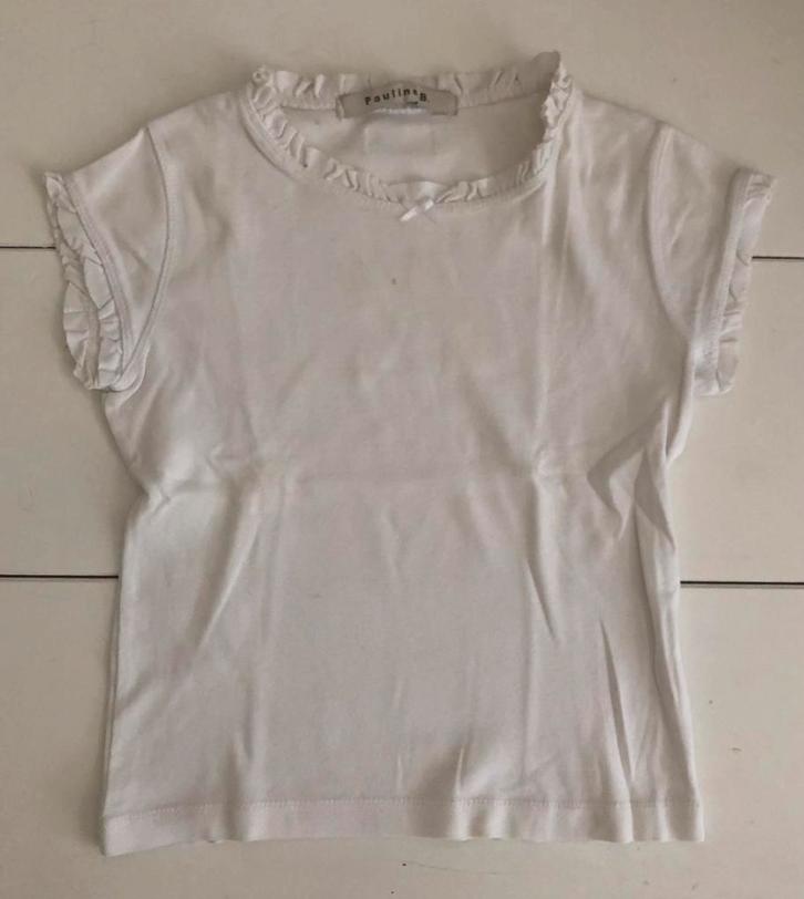 effen wit t-shirt Pauline B 8 j 128, Kinderen en Baby's, Kinderkleding | Maat 128, Gebruikt, Meisje, Shirt of Longsleeve, Ophalen of Verzenden