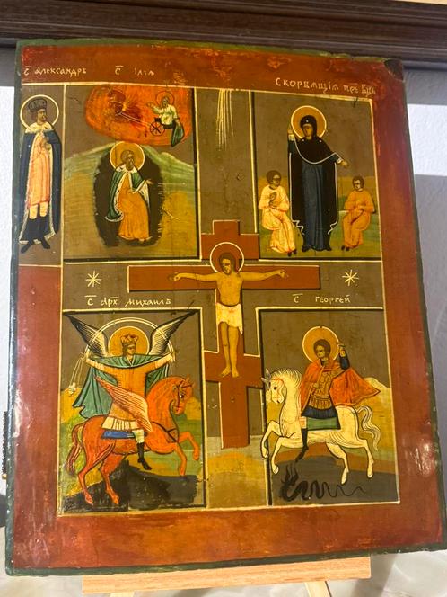 antiek Russisch-orthodox icoon, Antiek en Kunst, Antiek | Religieuze voorwerpen, Ophalen
