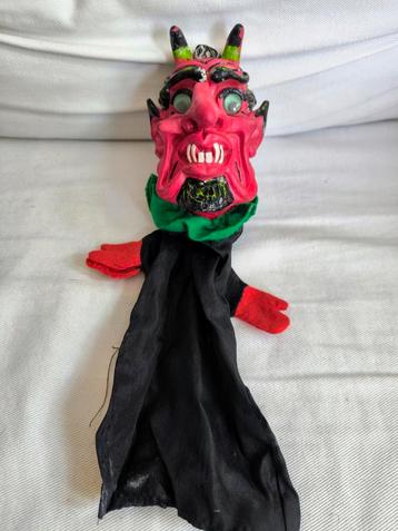 Vintage marionnette 1950  Diable Diablotin lucifer handpoppe, Enlèvement ou Envoi, Comme neuf