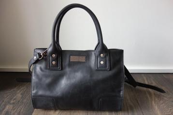 Sac cuir lisse noir "CLIO GOLDBRENNER" Envoi compris beschikbaar voor biedingen