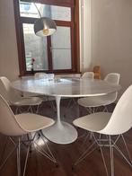 Replica Knoll Eero Saarinen tulip tafel met marmeren blad, Huis en Inrichting, Ophalen, Overige materialen, Gebruikt, 100 tot 150 cm