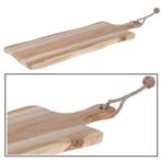 Hapjesplank serveerplank snijplank hout teak lang 59 cm, Huis en Inrichting, Woonaccessoires | Dienbladen, Overige vormen, Nieuw