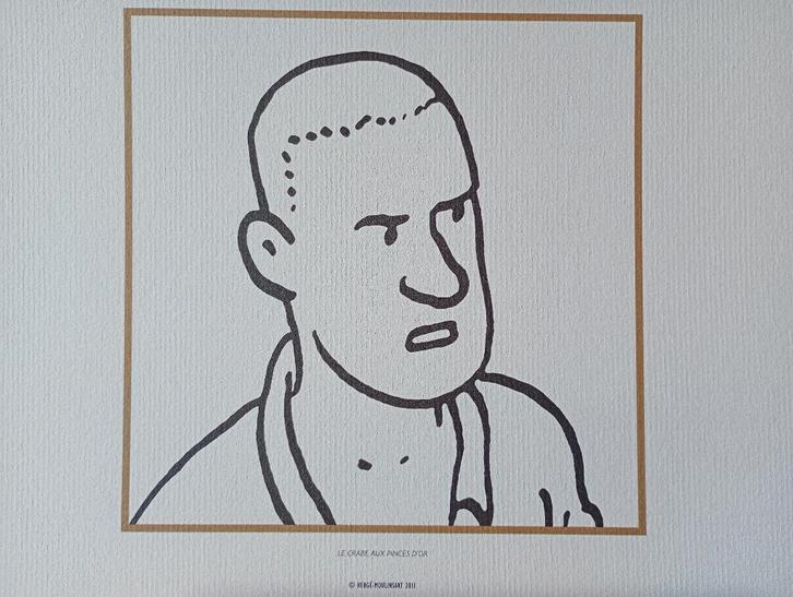 de krab met gouden scharen, Antiek en Kunst, Kunst | Litho's en Zeefdrukken, Ophalen of Verzenden