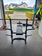 fitnessbank met gewichten, Sport en Fitness, Fitnessmaterialen, Ophalen, Gebruikt, Benen, Fitnessbank