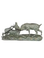 Superbe sculpture animalière signée T. Cartier, Enlèvement, Bronze