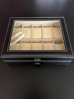 Boîte rangement pour montres présentoir, Bijoux, Sacs & Beauté, Enlèvement ou Envoi, Comme neuf
