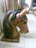 Tête de cheval sculptée en bois, Antiquités & Art, Enlèvement