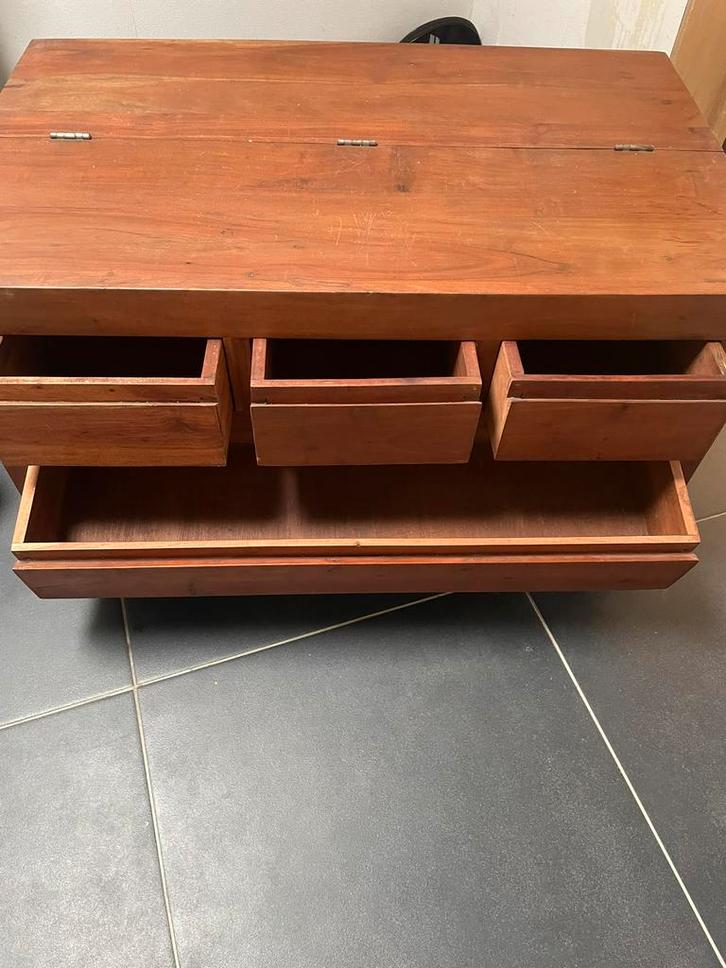 Mooie massief houten opbergkist met lades, Huis en Inrichting, Kasten |Televisiemeubels, Gebruikt, Minder dan 100 cm, 100 tot 150 cm
