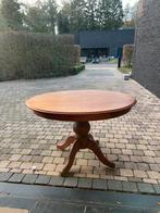 Teaken ronde tafel, Huis en Inrichting, Tafels | Eettafels, Ophalen, Gebruikt, Vier personen, 100 tot 150 cm