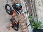Mooie fiets btwin met zijwielen en hulpstang 14inch, Ophalen, Zijwieltjes, B-Twin, Minder dan 16 inch