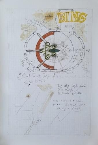 Panamarenko « Bing » - De la série Kip, Antiquités & Art, Art | Lithographies & Sérigraphies, Envoi