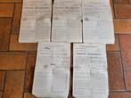 lot de 5 convocations pour soldat, Belgique pre-1WW, Ophalen of Verzenden