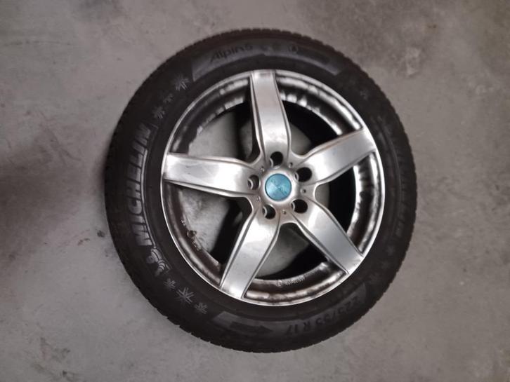 PNEUS HIVER MONTES SUR JANTES ALU, Auto-onderdelen, Banden en Velgen, Banden en Velgen, Winterbanden, 17 inch, 225 mm, Personenwagen