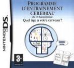 Programme D'entrainement Cerebral du DR Kawashima ( DS )., Consoles de jeu & Jeux vidéo, Jeux | Nintendo DS, Comme neuf, À partir de 3 ans