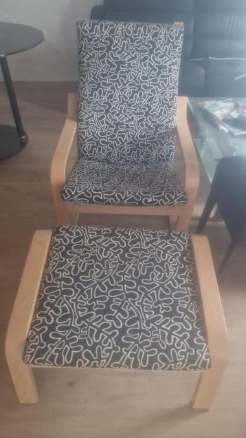 fauteuil et son repose-pieds, Enlèvement, Comme neuf, Tissus
