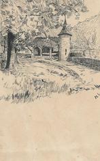 Tekening met Brugs zicht, Antiek en Kunst, Ophalen of Verzenden