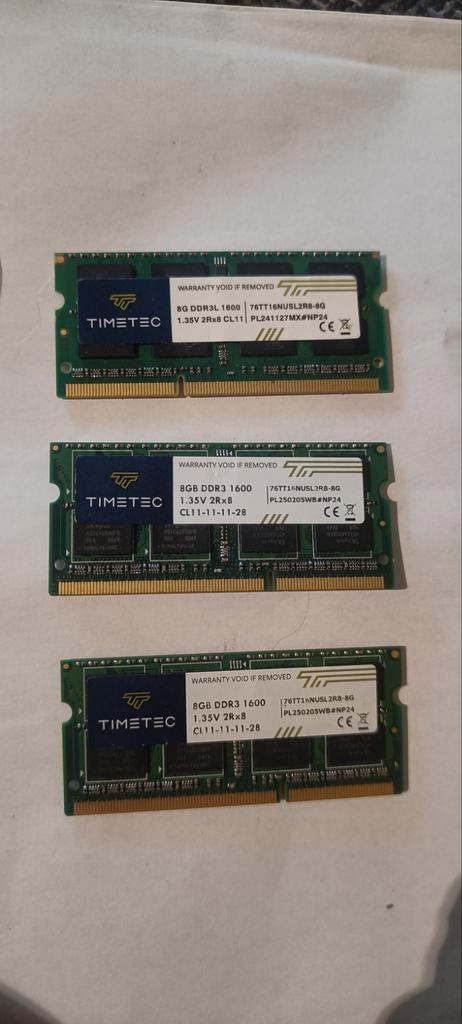 Modules RAM DDR3L 8 Go pour ordinateur portable — 9 pièces (, Informatique & Logiciels, Mémoire RAM, Laptop, Enlèvement ou Envoi